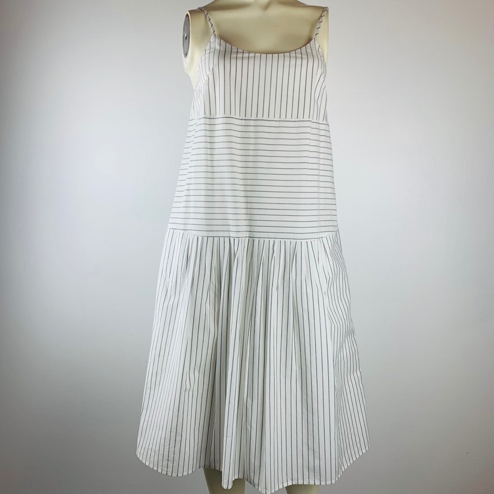 Madewell striped drop waist dress.